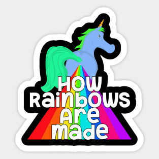 How Rainbows Are Made Unicorn Butt Sticker